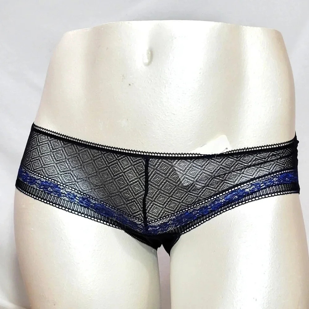 SMALL b. tempt'd 945251 Diamond Lace Hipster Black NWT NEW WITH TAGS